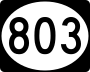 Highway 803 marker