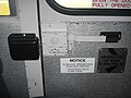 The Emergency door release on a Saf-T-Liner HDX.