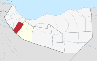 Location of Gabiley District, Maroodi Jeex region, Somaliland