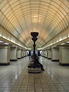 Gants Hill tube station concourse