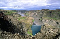 Le canyon Jökulsárgljúfur.