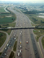 Highway 401 south of Pearson Airport is the widest freeway in Canada, and one of the widest and busiest in the world