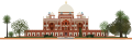 This is a representation of Humayun's Tomb, a Mughal Tomb in Delhi, India.