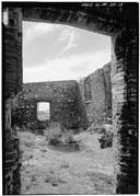 Interior view of mill building ruins