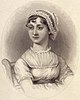 Idealized 1870 portrait of Jane Austen