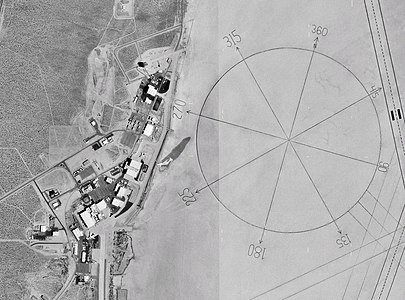 Compass rose at Edwards Air Force Base, by NASA