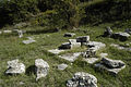 View SE at the remains of the altars south of the Stoa