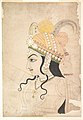 Head of Krishna: cartoon for a mural of the Raslila by Sahib Ram. Jaipur, c. 1800. Metropolitan Museum of Art