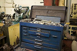 A metal toolbox