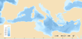 Bathymetry map of the Mediterranean Sea