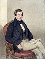 Portrait of Thomas Baker (1809-1864), watercolour, 301 x 232mm