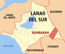 Map of Lanao del Sur with Amai Manabilang highlighted