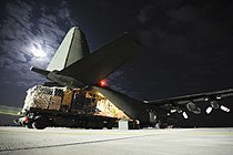 RAF C-130 Hercules delivers stores for Operation Ellamy