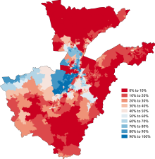 Percentage who were Catholic or brought up Catholic