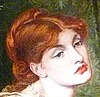 Woman's head in Rossetti's painting Veronica Veronese