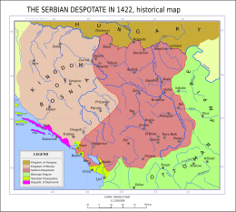 Despotato di Serbia - Localizzazione