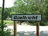 Signpost at the entrance to Gaeltacht