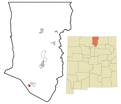 Location of Chamisal, New Mexico