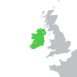 Territory claimed by the Irish Republic