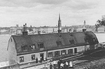 Öbergska gården omkring 1910.