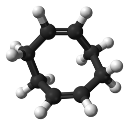 Modello a sfere e bastoncini del 1,5-cicloottadiene