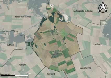 Carte orhophotogrammétrique de la commune.