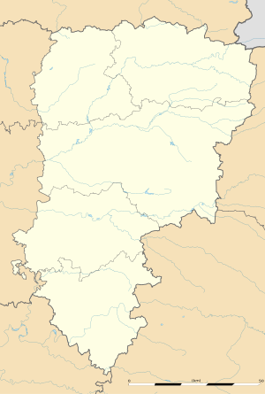 拉卡佩勒在埃纳省的位置