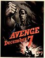 "Avenge December 7!" US Government propaganda poster of 1942