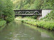 Fachwerkträgerbrücke im Pegnitztal