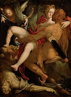 Hercules, Deianira and the Centaur Nessus, by Bartholomäus Spranger, 1580–1582