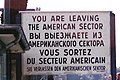 Panel at the border of the sector boundary in Berlin