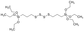 Strukturformel von Bis(triethoxysilylpropyl)tetrasulfid