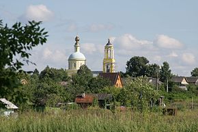 Вид на храм Св. Николая в селе Бужаниново