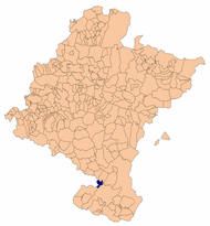 Localização do município de Castejón (Navarra) em Navarra