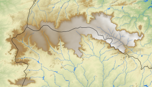 Mapa hipsométrico da chapada