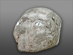 Overmodelled skull in Amman, neolithic era.