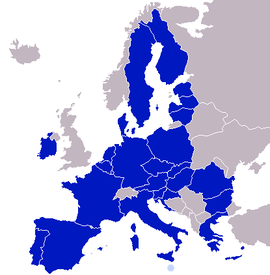 Kartta Europolin jäsenvaltioista