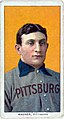 Image 12The American Tobacco Company's line of baseball cards featured shortstop Honus Wagner of the Pittsburgh Pirates from 1909 to 1911. In 2007, the card shown here sold for $2.8 million. (from Baseball)