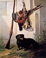 Jean-Baptiste Oudry – Dachshund with Gun and Dead Game, 1740