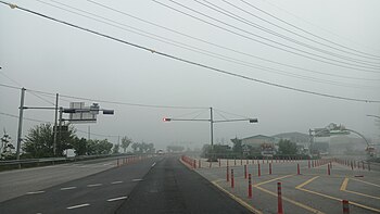 의성군 봉양면의 안개, 국도 제5호선 도원삼거리 (오전 06시 28분)