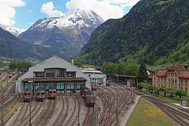 Erstfeld, Schweiz Blick Richtung Gotthard