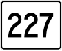 Route 227 marker