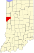 State map highlighting Warren County