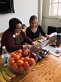 Editing at the Fine Arts Library, Cornell University, for the Art + Feminism Wikipedia Edit-a-Thon on March 5, 2016.