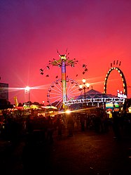 The 2013 North Carolina State Fair at sunset