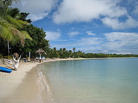 Plage sur l'île Nacula