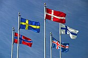 Flags in the Nordic cross family