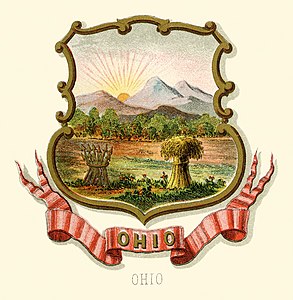 Coat of arms of Ohio at Historical coats of arms of the U.S. states from 1876, by Henry Mitchell (restored by Godot13)