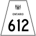 Highway 612 marker