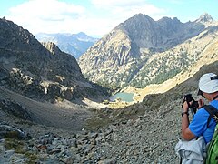 Lac de Trécoplas depuis le pas des Ladres.